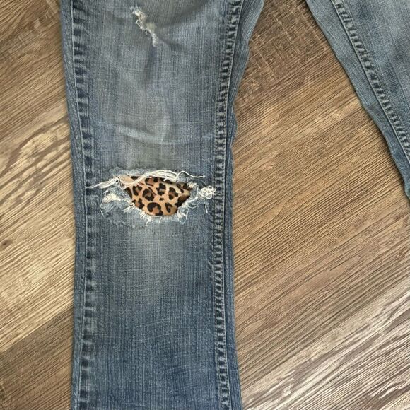 American Rag Cie Distressed Bootcut Jeans Size 3-S - Picture 4 of 12